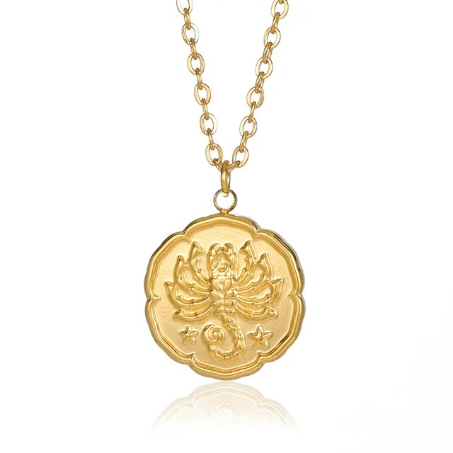 BELMONT- Zodiac Sign Necklace - Gold