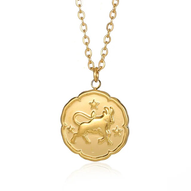 BELMONT- Zodiac Sign Necklace - Gold