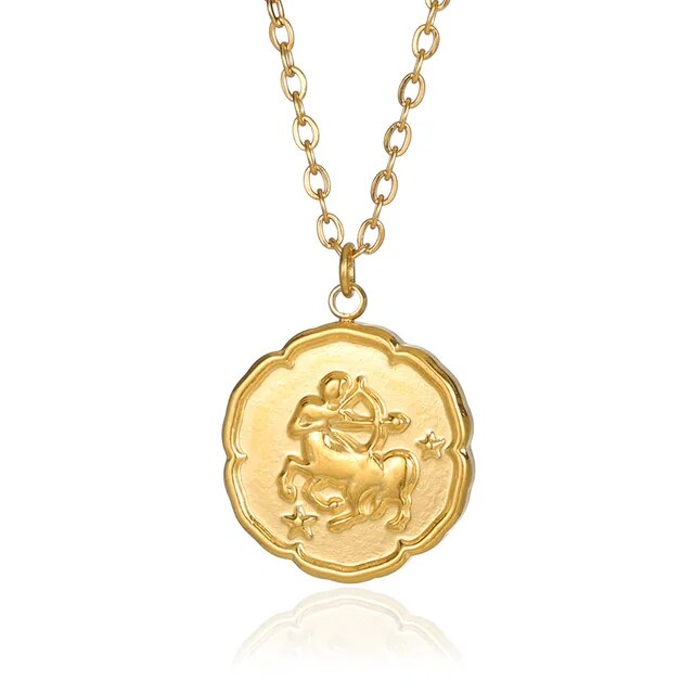 BELMONT- Zodiac Sign Necklace - Gold