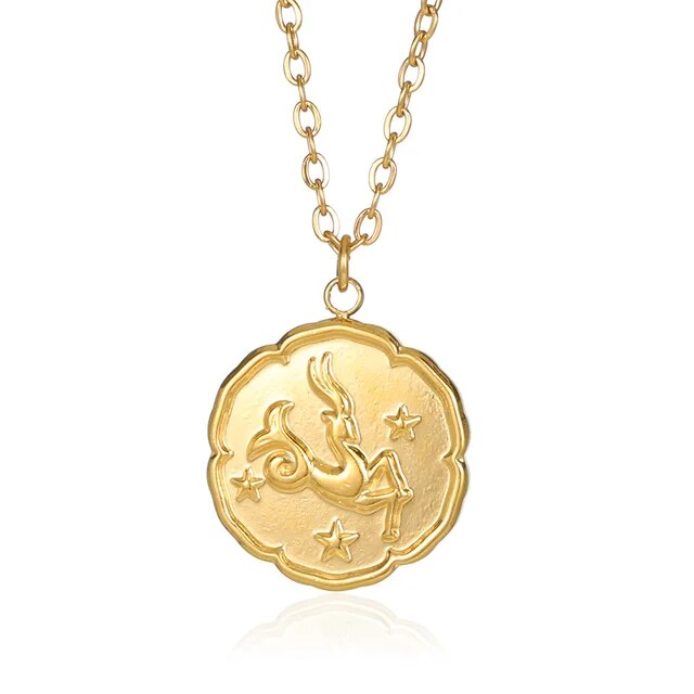 BELMONT- Zodiac Sign Necklace - Gold