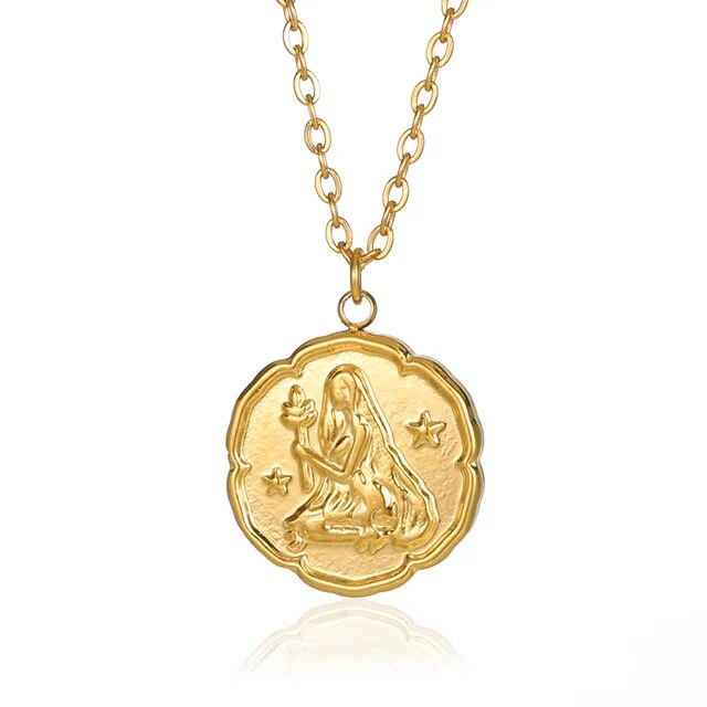 BELMONT- Zodiac Sign Necklace - Gold