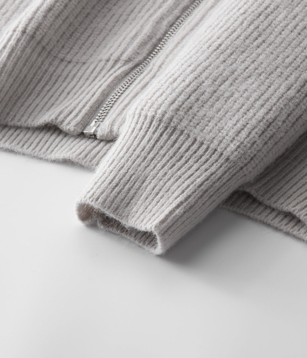 Belmont 100% Wool Zip Cardigan