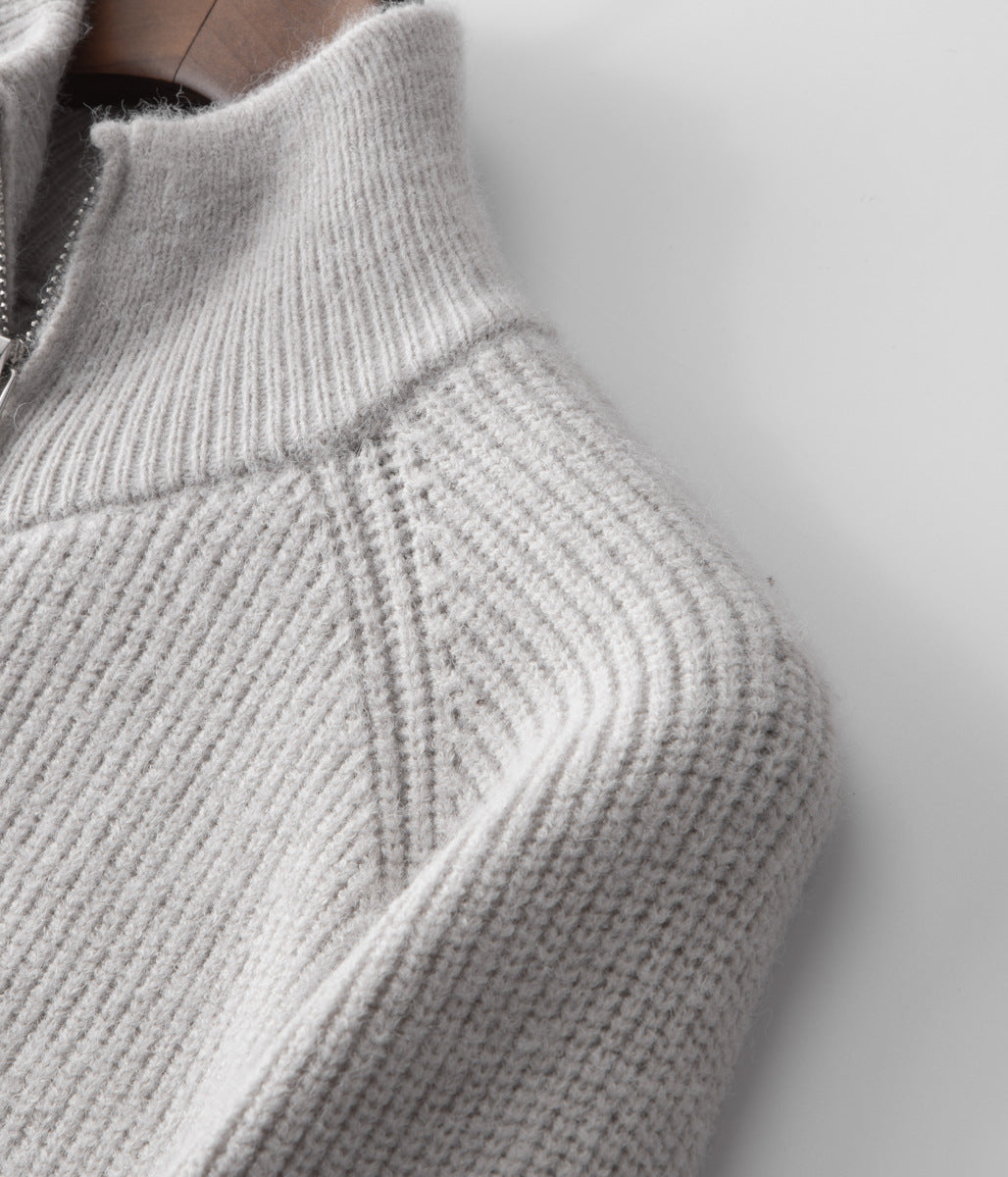 Belmont 100% Wool Zip Cardigan