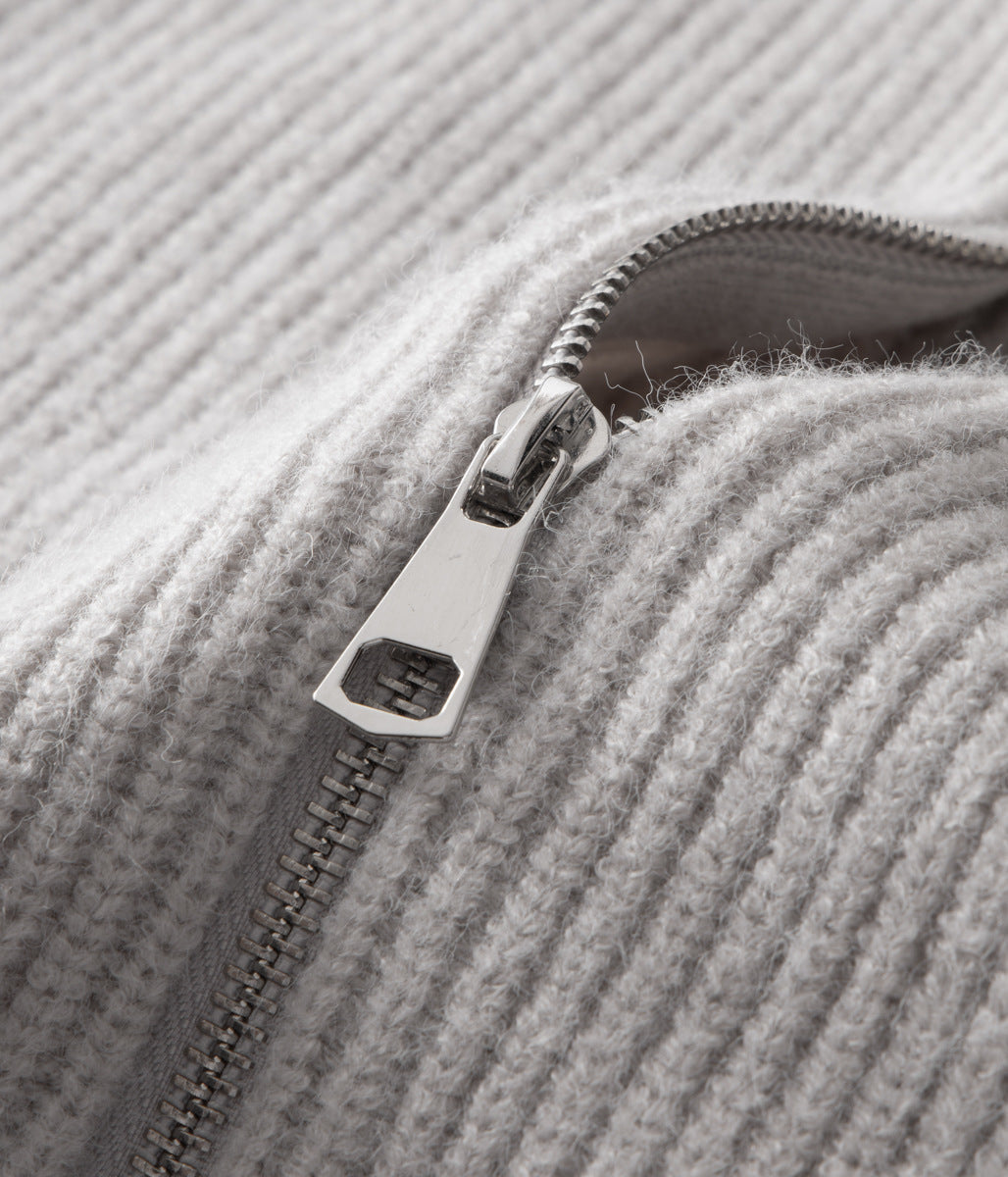 Belmont 100% Wool Zip Cardigan