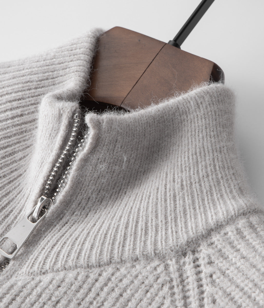 Belmont 100% Wool Zip Cardigan
